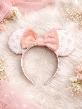 Pink Bow Disney Minnie Mouse Ears Headband with pink bow
